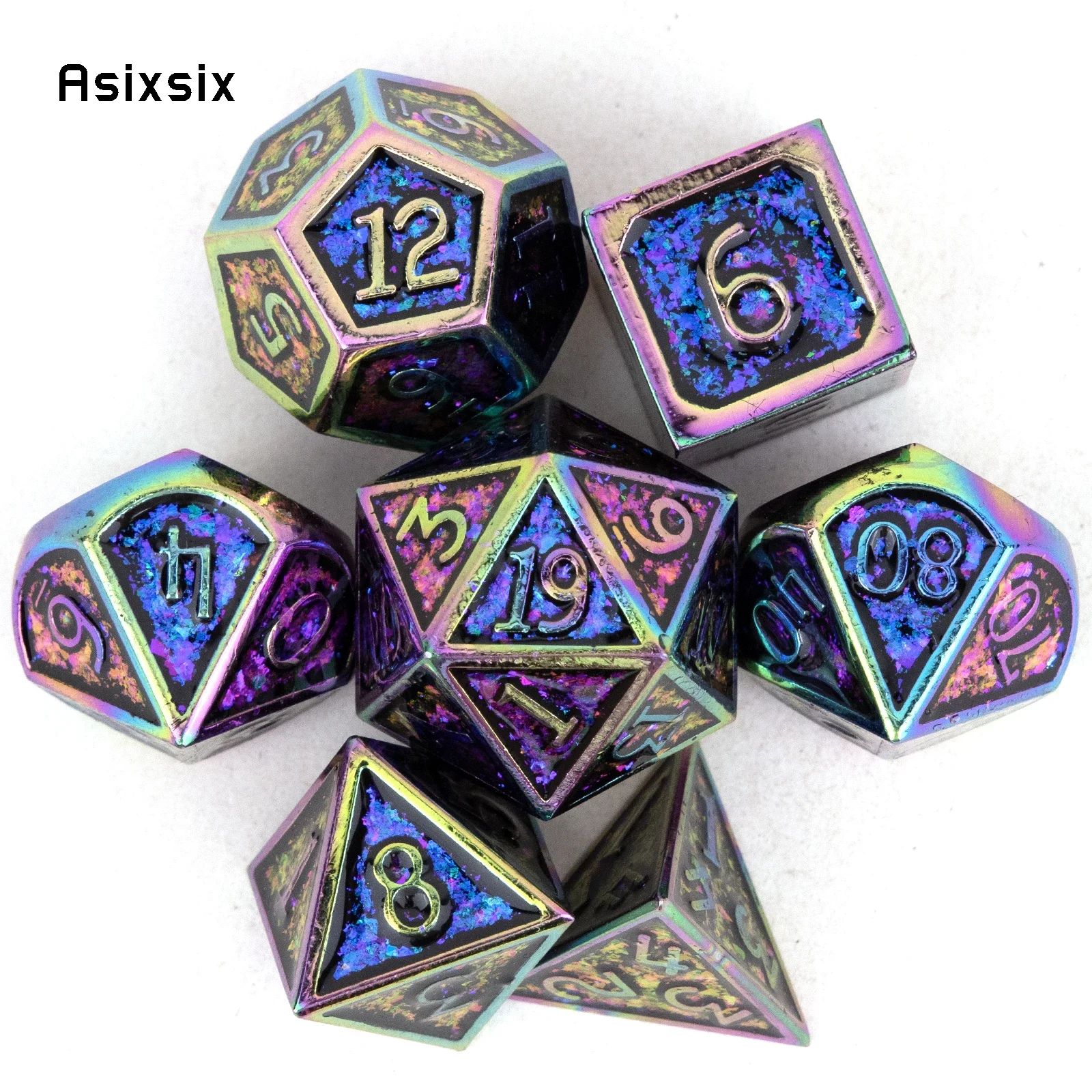 7 Pcs Dark Blue Standard Metal Dice Solid Metal Polyhedral Dice Set Suitable for Role-Playing RPG Board Game Card Game
7 Pcs Dark Blue Standard Metal Dice Solid Metal Polyhedral Dice Set Suitable for Role-Playing RPG Board Game Card Game