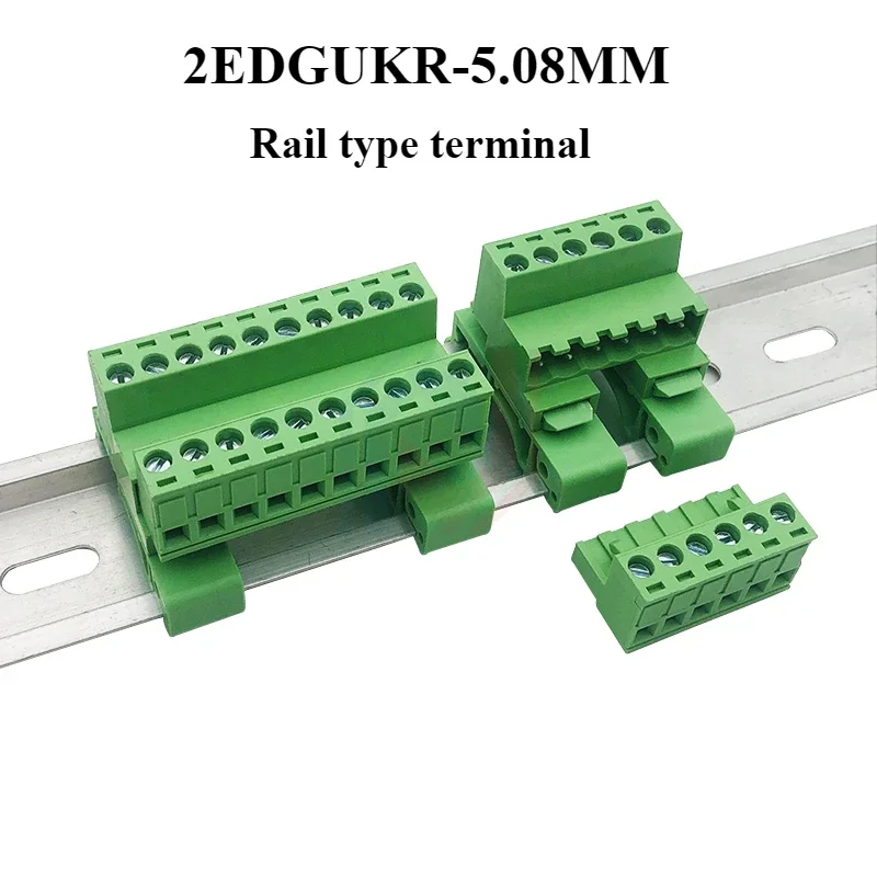 1Set/lot Track terminal 2EDG-UKR-5.08mm Installation 35mm guide rail solderless butt plug-in 2P3P4P5P6P7P8P9P10P-24P
1Set/lot Track terminal 2EDG-UKR-5.08mm Installation 35mm guide rail solderless butt plug-in 2P3P4P5P6P7P8P9P10P-24P
