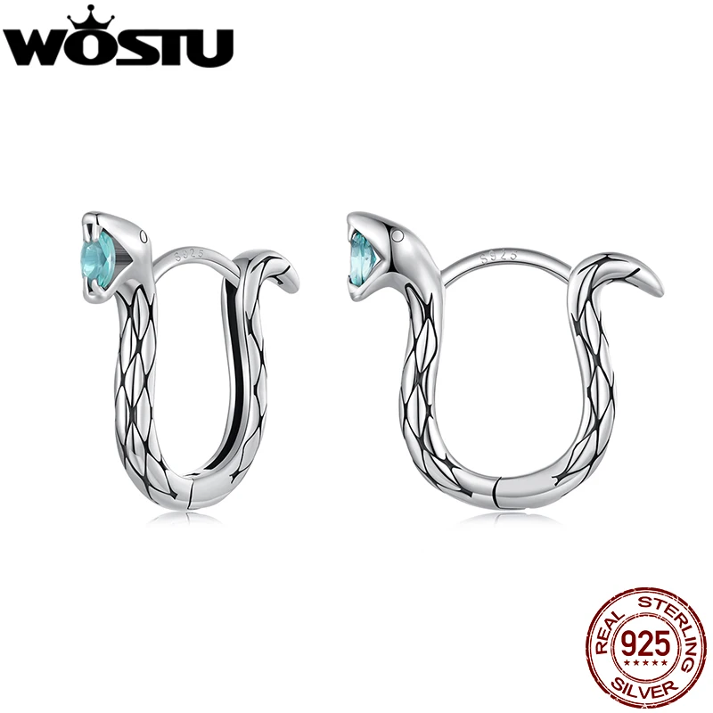 WOSTU 925 Sterling Silver Snake Hoop Earrings For Women Green Zircon Snake Earring Engagement Jewelry Part Birthday Gift
WOSTU 925 Sterling Silver Snake Hoop Earrings For Women Green Zircon Snake Earring Engagement Jewelry Part Birthday Gift