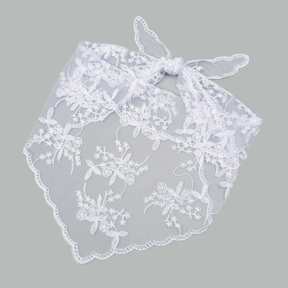 New Elegant Embroidered Flower Scarf Sheer French Style Crochet Head Scarf Vintage Small Size Lace Triangle Scarf Church
New Elegant Embroidered Flower Scarf Sheer French Style Crochet Head Scarf Vintage Small Size Lace Triangle Scarf Church