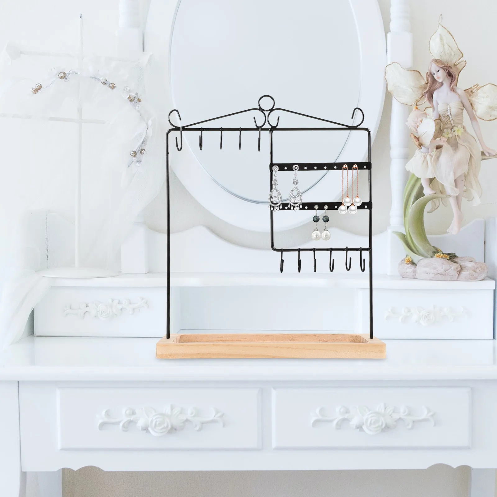 Sturdy Iron Jewelry Stand Organizer Necklace Bracelet Earring Holder Display Rack Elegant Space Efficient Multilayer Jewelry
Sturdy Iron Jewelry Stand Organizer Necklace Bracelet Earring Holder Display Rack Elegant Space Efficient Multilayer Jewelry