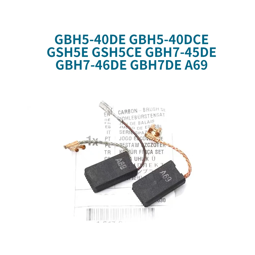 A69 Carbon Brush for BOSCH GBH5-40DE DCE GSH5E CE GBH7-45DE GBH7-46DE GBH7DE Carbon Brushes Electric Pick Replacement Parts
A69 Carbon Brush for BOSCH GBH5-40DE DCE GSH5E CE GBH7-45DE GBH7-46DE GBH7DE Carbon Brushes Electric Pick Replacement Parts