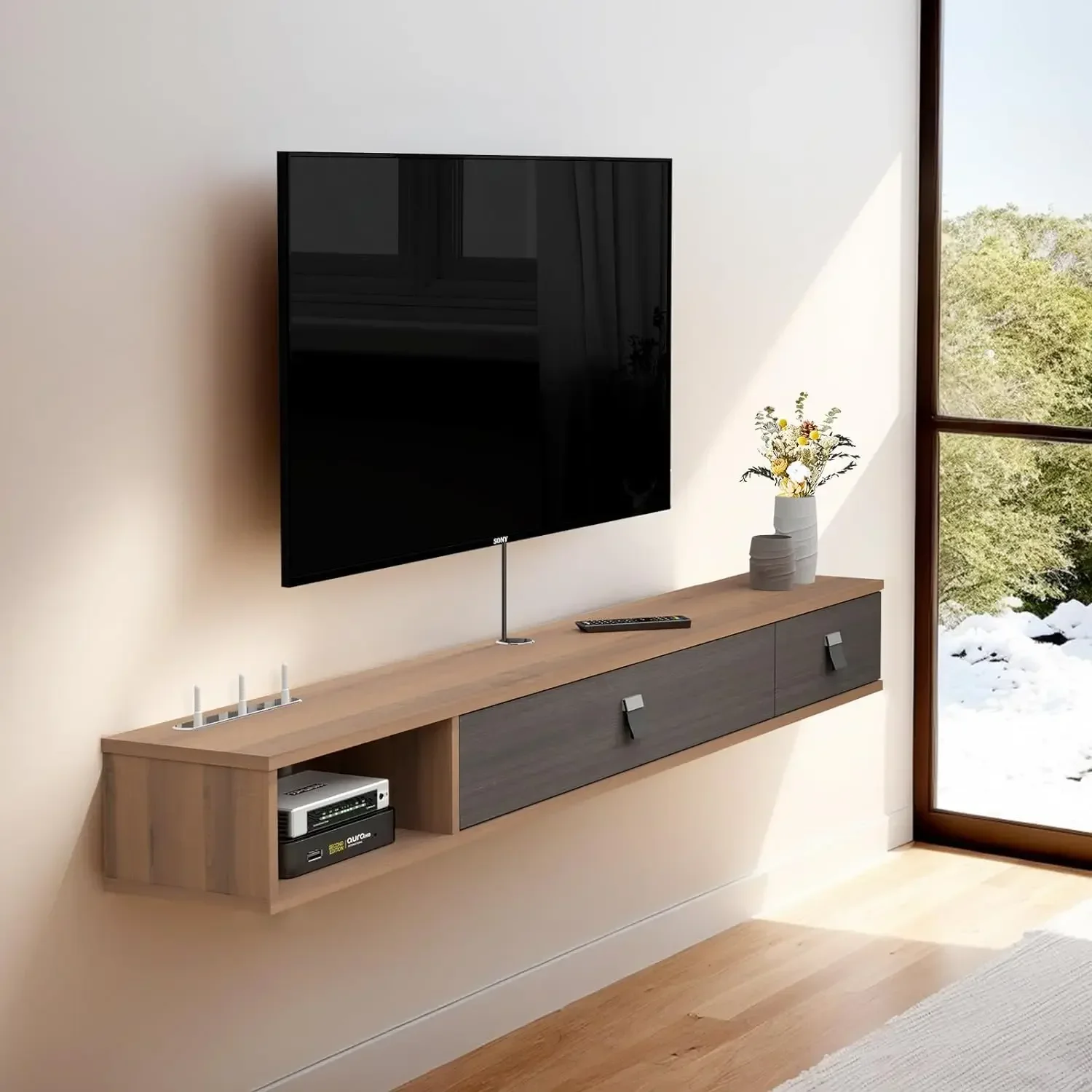 Floating TV Shelf,70'' Wall Mounted Floating TV Stand Unit Media Console Wall TV Console Cabinet Media Entertainment Shelf
Floating TV Shelf,70'' Wall Mounted Floating TV Stand Unit Media Console Wall TV Console Cabinet Media Entertainment Shelf