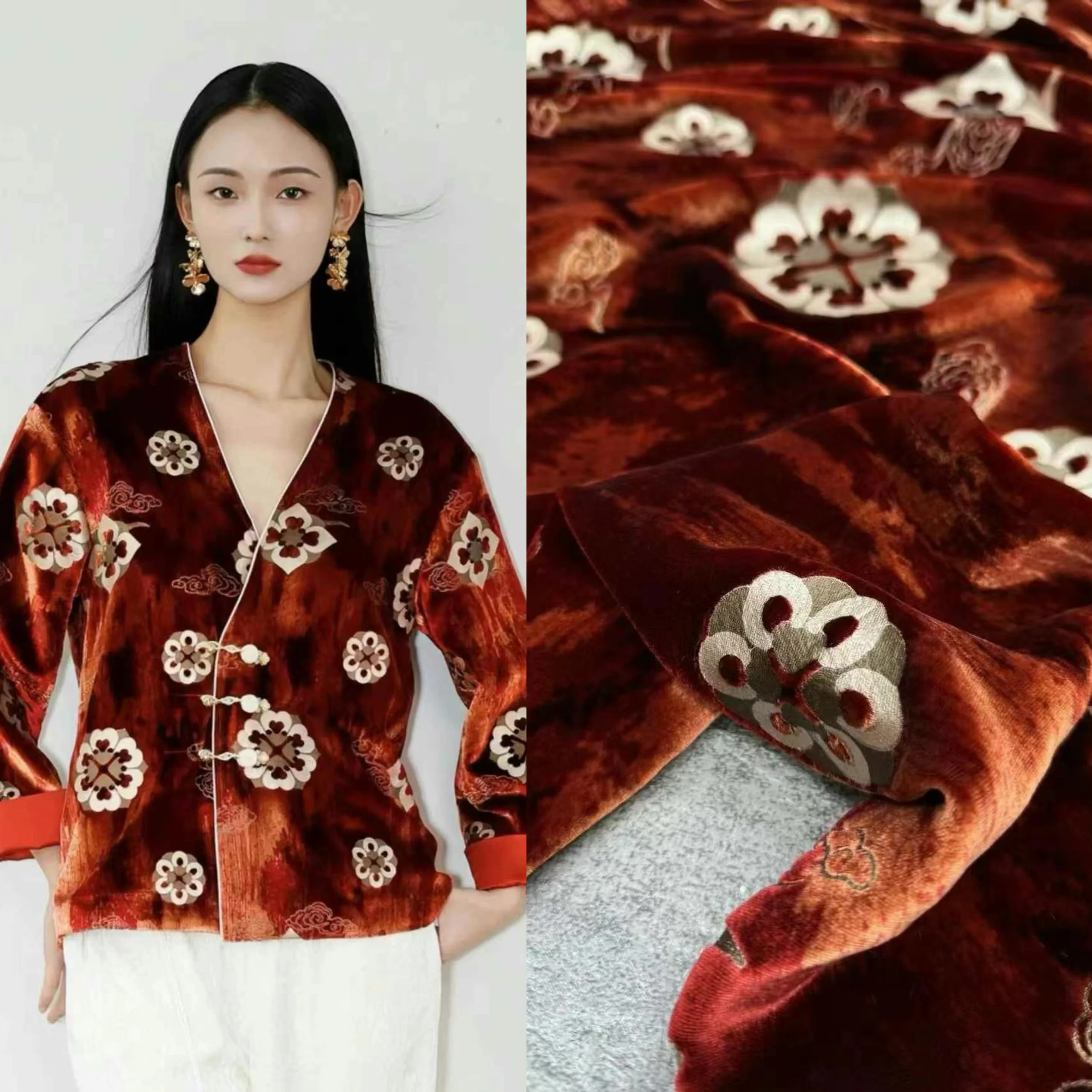 Новая китайская бархатная ткань для пальто и платьев, вышитая золотом, окрашенная шелковая ткань, традиционный национальный узор, для рукоделия и DIY
Новая китайская бархатная ткань для пальто и платьев, вышитая золотом, окрашенная шелковая ткань, традиционный национальный узор, для рукоделия и DIY