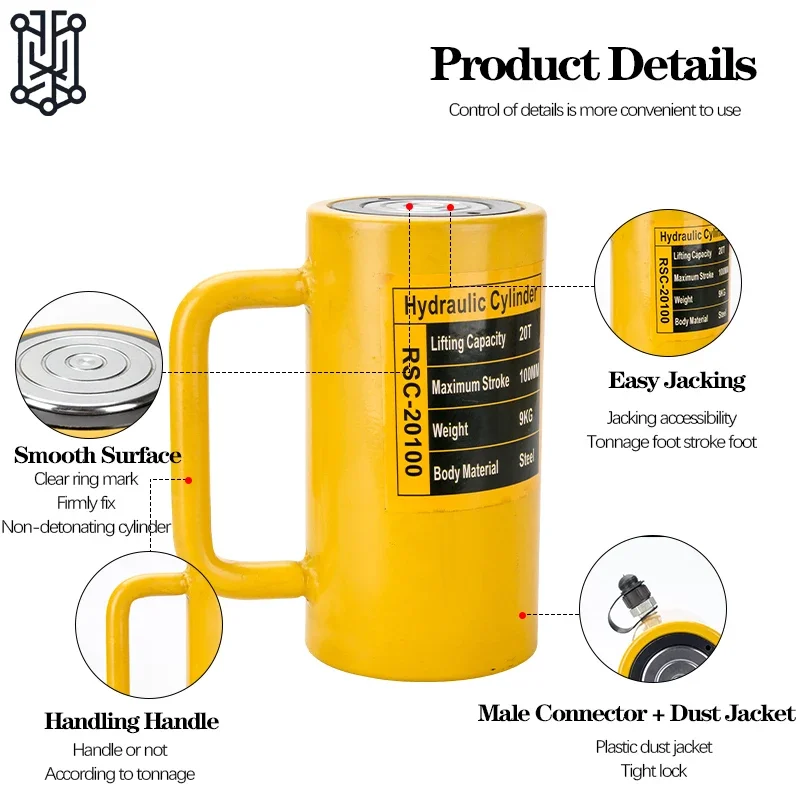RCH-6050 Single Acting Hollow Hydraulic Cylinder 60Ton 50mm Hydraulic Cylinder
RCH-6050 Single Acting Hollow Hydraulic Cylinder 60Ton 50mm Hydraulic Cylinder