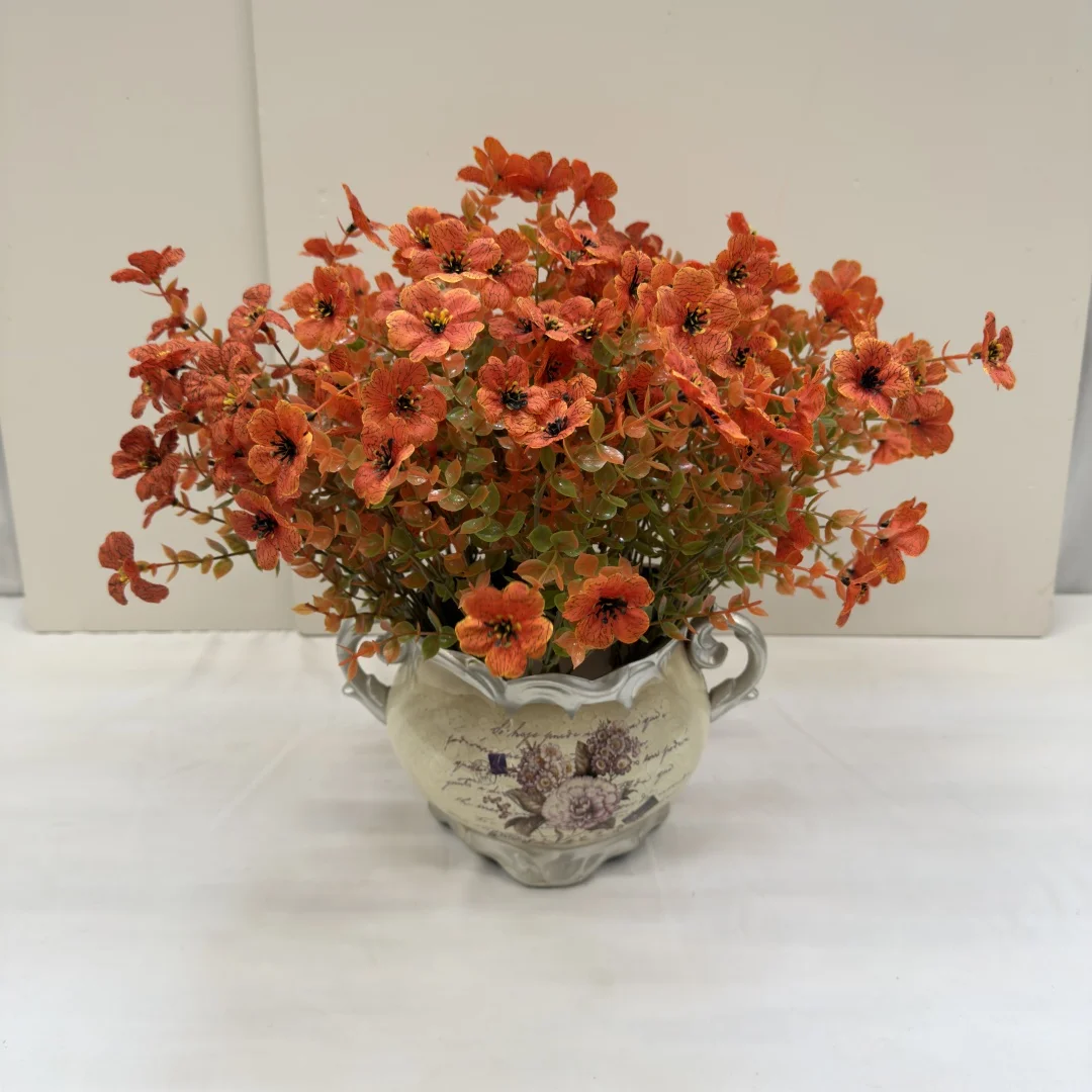 Autumn Silk Violet Flowers Artificial Eucalyptus Plant for Party Wedding Home Garden Porch Window Box Outdoor Fall Decoration
Autumn Silk Violet Flowers Artificial Eucalyptus Plant for Party Wedding Home Garden Porch Window Box Outdoor Fall Decoration
