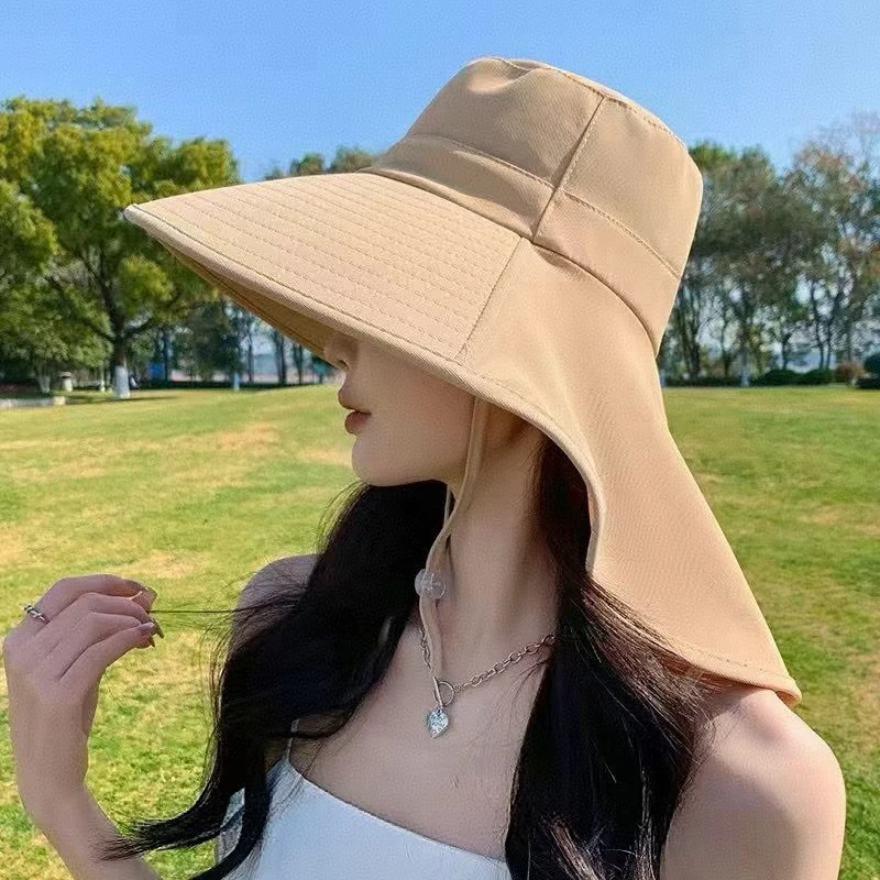 Wide Brim Shawl Sunscreen Ponytail Caps For Women Summer Hats Outdoor UV Anti Neck Protection Sun Visors For Lady Fishing Hiking
Wide Brim Shawl Sunscreen Ponytail Caps For Women Summer Hats Outdoor UV Anti Neck Protection Sun Visors For Lady Fishing Hiking