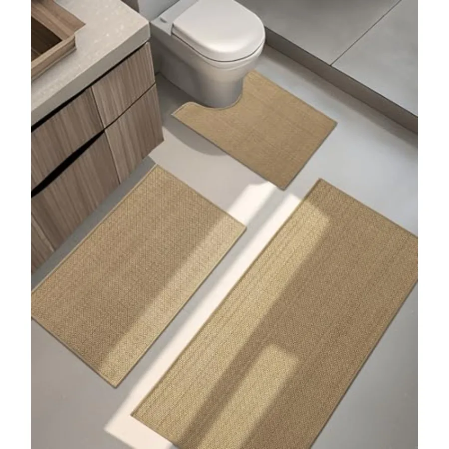 Bathroom Rugs Sets 3 Pieces Ultra Thin Bath Mats Fit Under Door Absorbent Quickly Dry Rubber Backing Braided Bath Mat Set Non S
Bathroom Rugs Sets 3 Pieces Ultra Thin Bath Mats Fit Under Door Absorbent Quickly Dry Rubber Backing Braided Bath Mat Set Non S