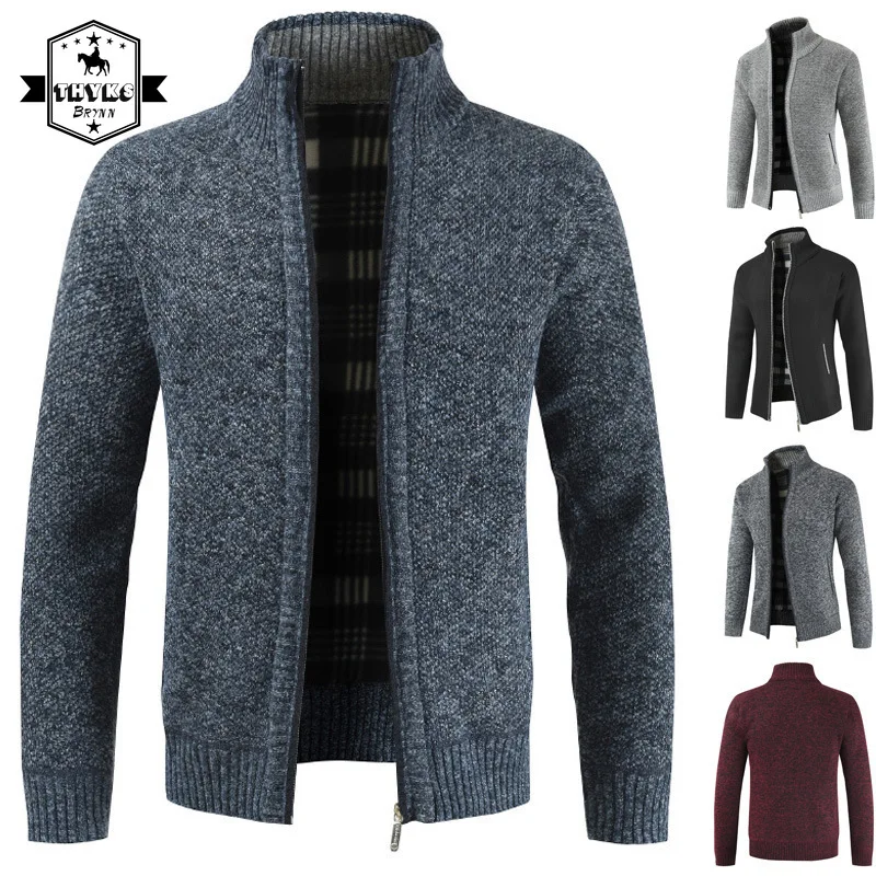 Slim Fit Warm Zipper Knit Cardigan Mens Casual Stand Collar Fashion Simple Business Sweater Male Solid Loose Long Sleeved Coat
Slim Fit Warm Zipper Knit Cardigan Mens Casual Stand Collar Fashion Simple Business Sweater Male Solid Loose Long Sleeved Coat