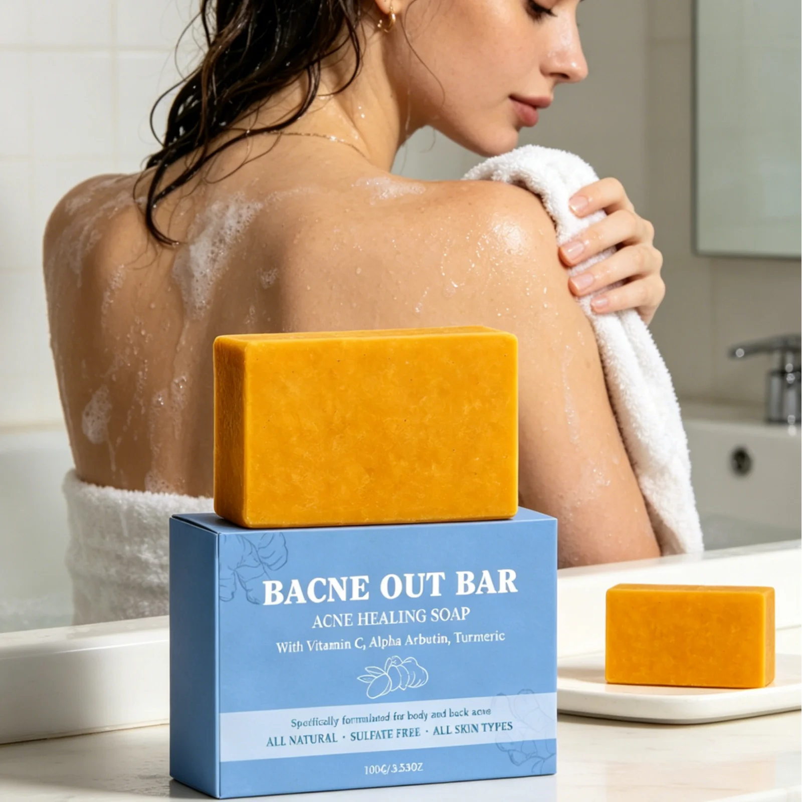 Turmeric Soap Bar Powerful Cleansing Reduces Roughness Hydrating Skin Smoothing Refreshing Natural Mild Cleansing Soap Bar 100g
Turmeric Soap Bar Powerful Cleansing Reduces Roughness Hydrating Skin Smoothing Refreshing Natural Mild Cleansing Soap Bar 100g