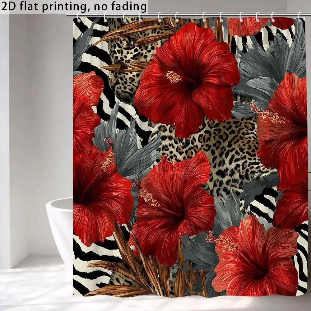 Waterproof Tropical Floral Leopard Zebra Print Shower Curtain Bathroom Decor Jungle Style Polyester Curtain for Home Accessories
Waterproof Tropical Floral Leopard Zebra Print Shower Curtain Bathroom Decor Jungle Style Polyester Curtain for Home Accessories