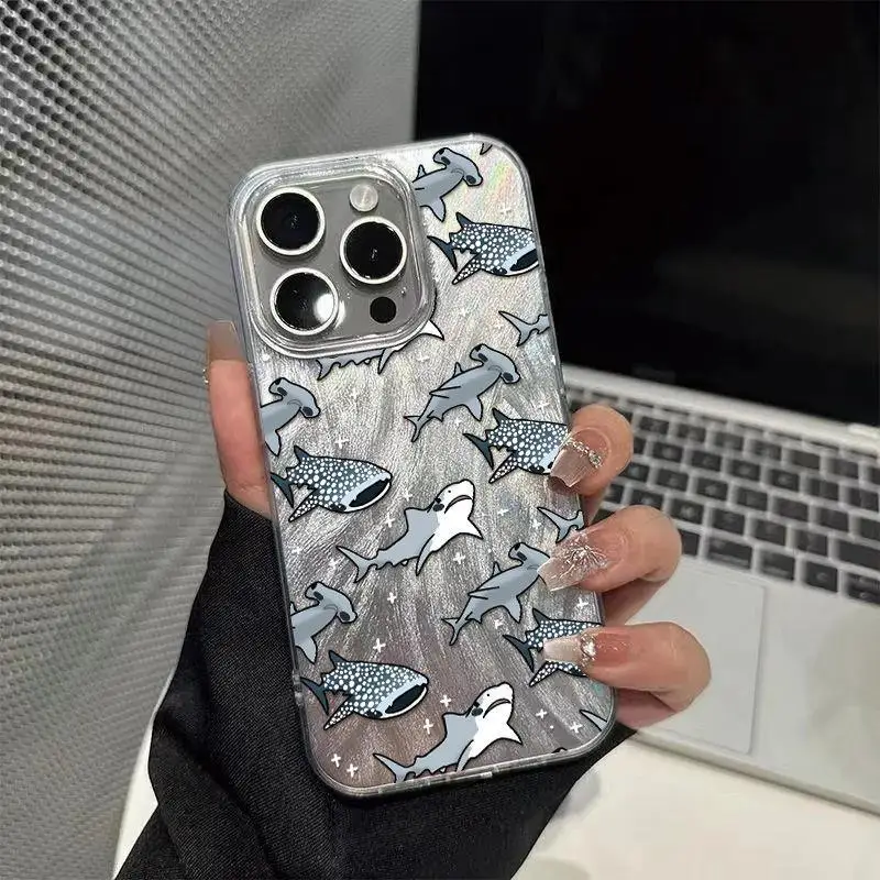 Phone Case For iPhone 15 14 13 12 11 8 7 X XS XR Pro Max Plus New INS Cartoon Ocean Shark Pattern Hard Protective Cover
Phone Case For iPhone 15 14 13 12 11 8 7 X XS XR Pro Max Plus New INS Cartoon Ocean Shark Pattern Hard Protective Cover