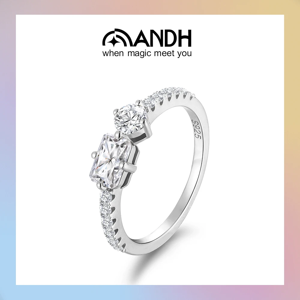 ANDH Double Moissanite Diamond Ring for Women 925 Sterling Silver Sparkling Engagement Wedding Rings Party Fine Jewelry Gifts
ANDH Double Moissanite Diamond Ring for Women 925 Sterling Silver Sparkling Engagement Wedding Rings Party Fine Jewelry Gifts