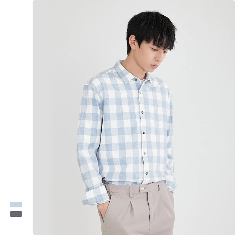100% Cotton Shirts Men Spring Summer Classical Plaid Tops Korea Style Slim Fit Long Sleeve Casual Basics Clothes China Imported
100% Cotton Shirts Men Spring Summer Classical Plaid Tops Korea Style Slim Fit Long Sleeve Casual Basics Clothes China Imported