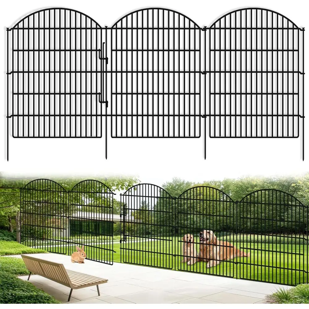 Decorative Tall Metal Garden Fence Panel, 40 High x 12' Long, Animal Barrier with Lock, Suitable for Outdoor Yards and Gardens,
Decorative Tall Metal Garden Fence Panel, 40 High x 12' Long, Animal Barrier with Lock, Suitable for Outdoor Yards and Gardens,
