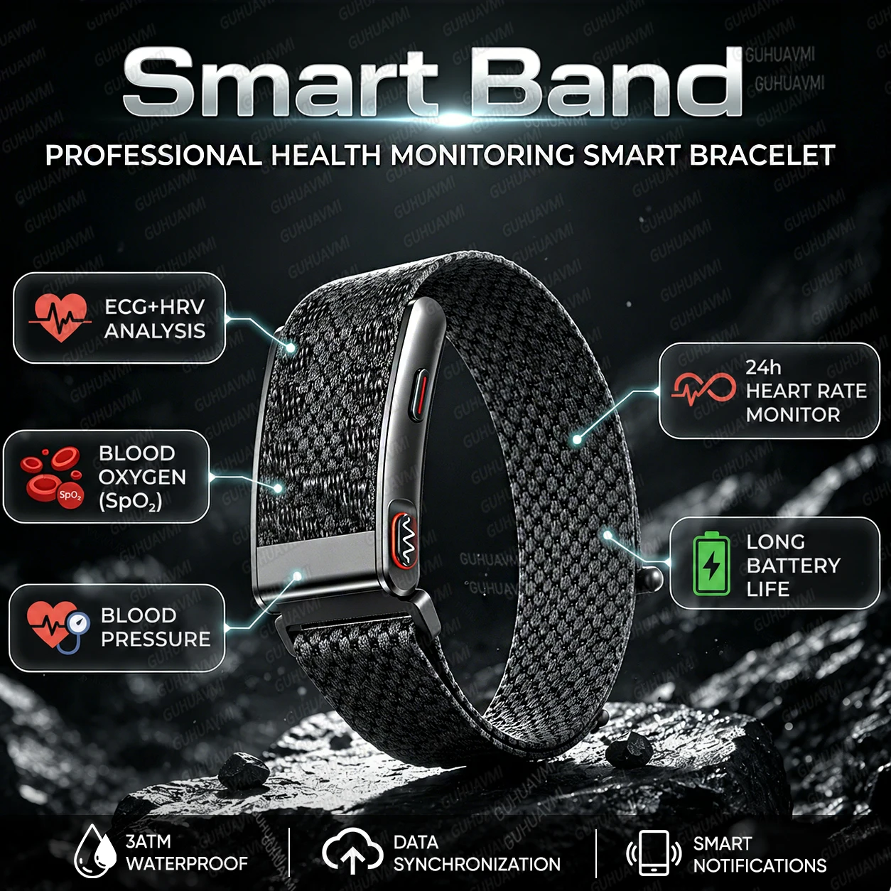 2026 New Smart Band Fitness Tracker ECG+PPG 24/7 Heart Rate Monitor For Men Women Blood Pressure Pedometer Sport Smart Bracelets
2026 New Smart Band Fitness Tracker ECG+PPG 24/7 Heart Rate Monitor For Men Women Blood Pressure Pedometer Sport Smart Bracelets