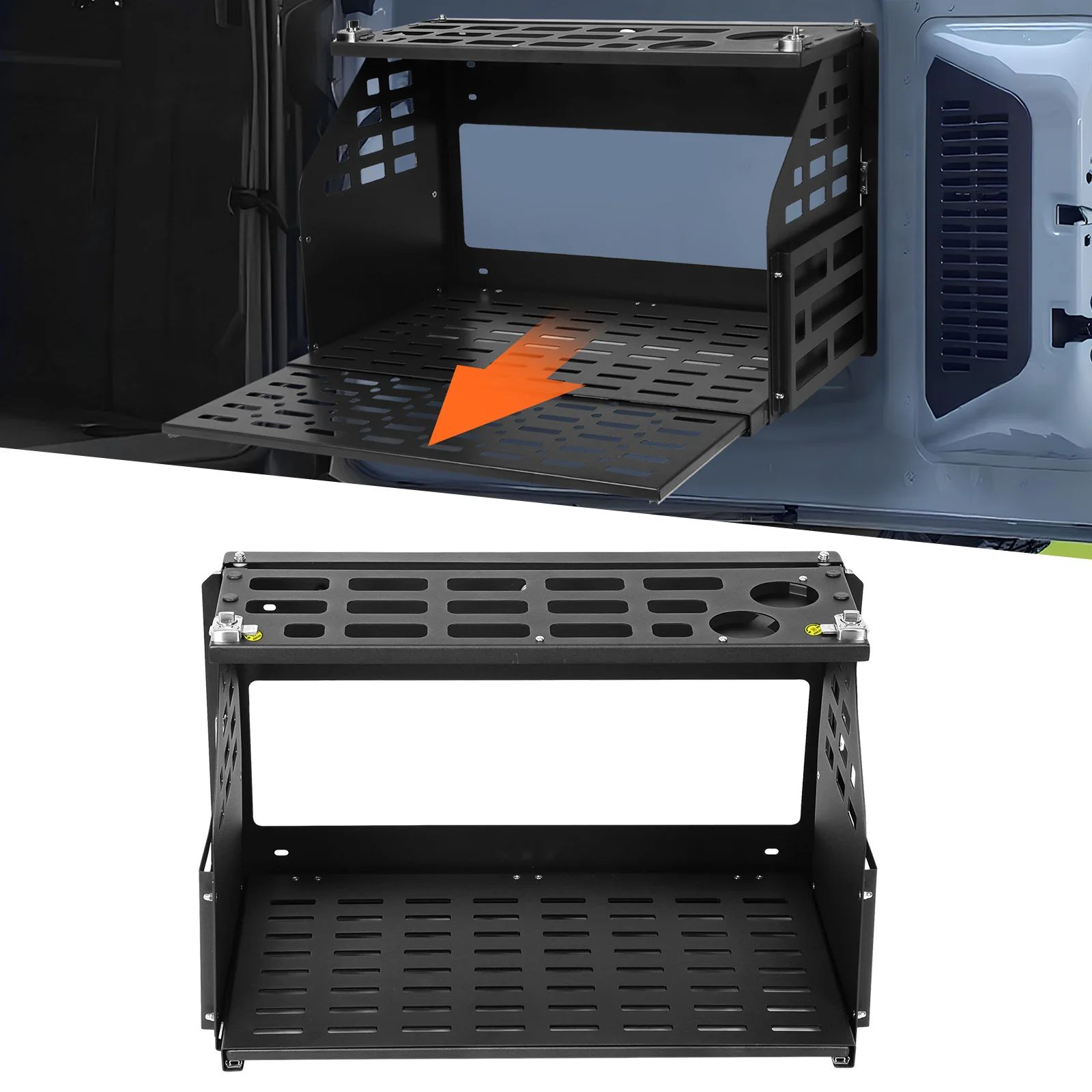 Для Ford Bronco 21-24 внедорожная стойка для хранения задней двери, многоцелевая авто стойка для кемпинга и пикника, износостойкий стол для задней двери
Для Ford Bronco 21-24 внедорожная стойка для хранения задней двери, многоцелевая авто стойка для кемпинга и пикника, износостойкий стол для задней двери