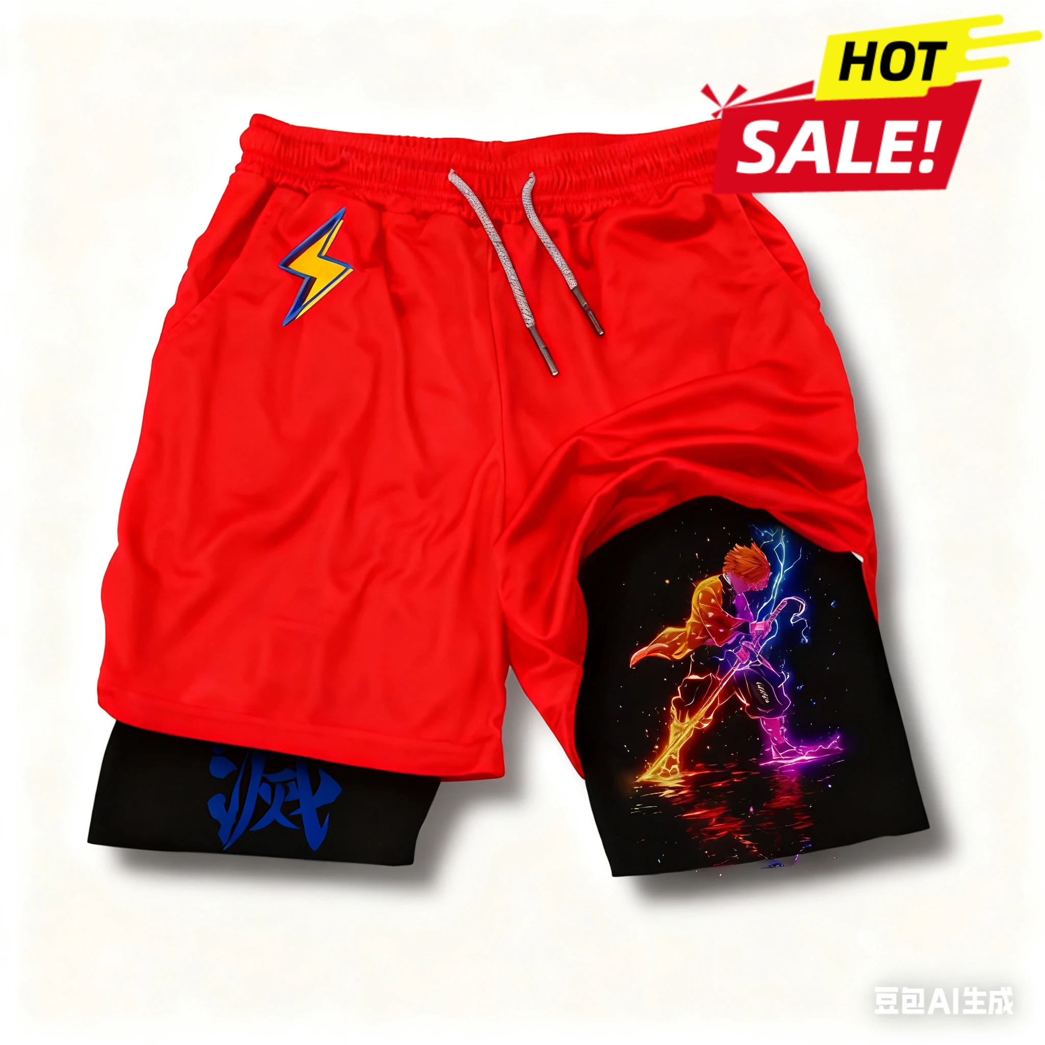 Мужские двойные шорты Y2K Wind Ghost Extinguish Blade 2 в 1, версия пляжных брюк с принтом, прозрачная и не легко спадает
Мужские двойные шорты Y2K Wind Ghost Extinguish Blade 2 в 1, версия пляжных брюк с принтом, прозрачная и не легко спадает