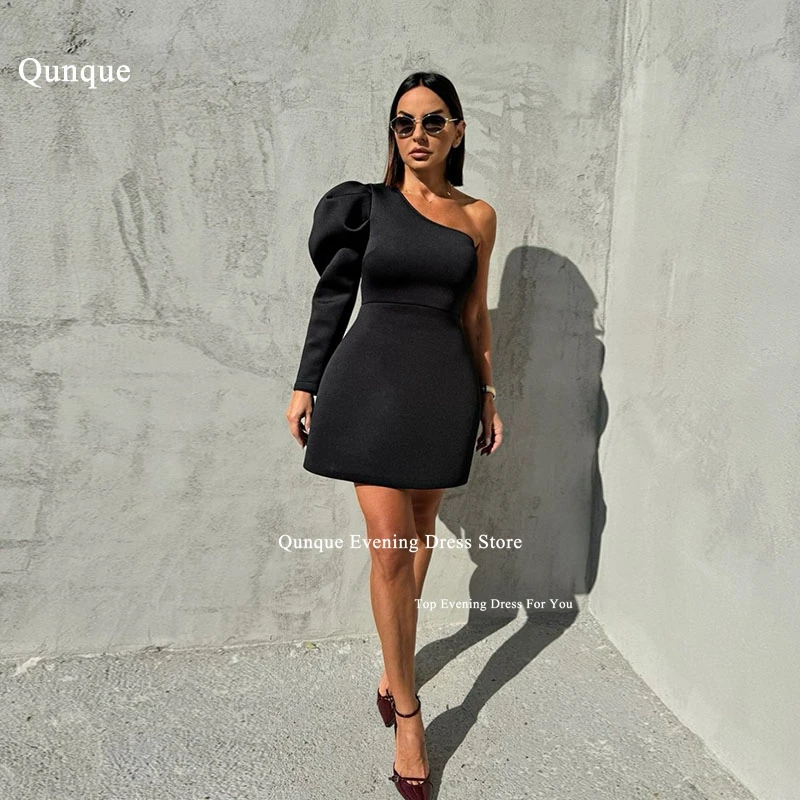 Qunque Vintage Black Women's Party Dresses Unique One Puff Sleeve Mini Vestido De Festa Longo Special Occasion Gowns Customized
Qunque Vintage Black Women's Party Dresses Unique One Puff Sleeve Mini Vestido De Festa Longo Special Occasion Gowns Customized
