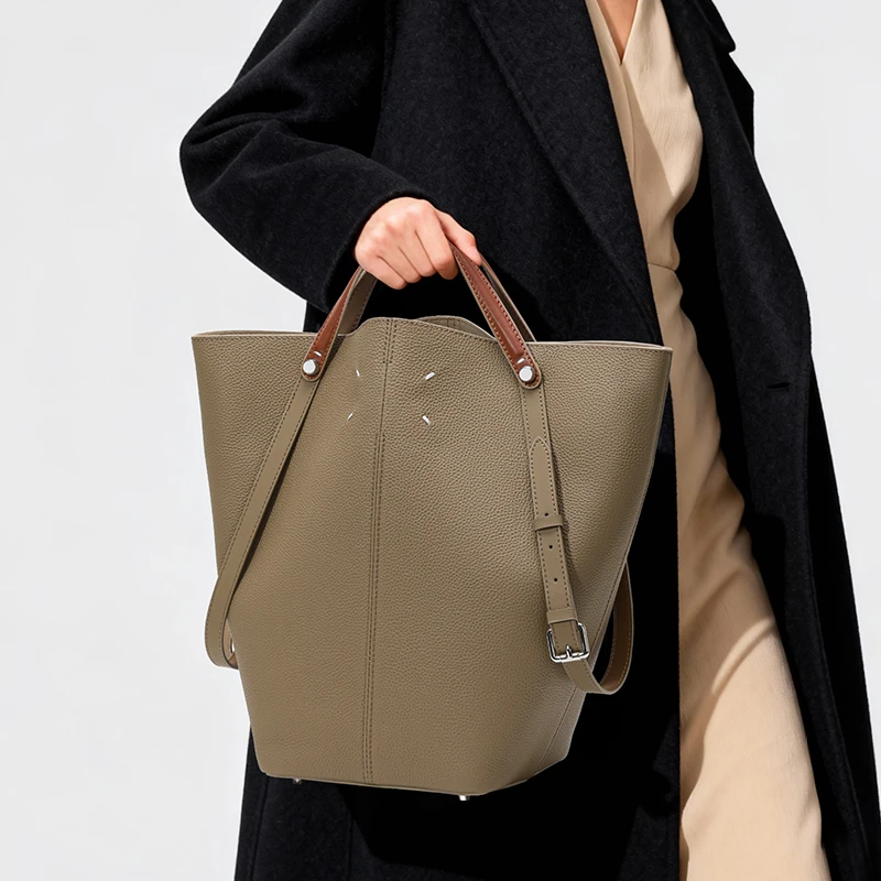 Aidanni Genuine Leather Bucket Bag for Women, 2026 New Arrival, Large Capacity Commuter Shoulder & Handheld Tote Bag,
Aidanni Genuine Leather Bucket Bag for Women, 2026 New Arrival, Large Capacity Commuter Shoulder & Handheld Tote Bag,