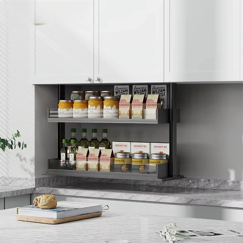 Modern Smart Storage and Tissue Aluminum Kitchen Cabinet Drop Basket Grey Electronic Lift Storage Basket
Modern Smart Storage and Tissue Aluminum Kitchen Cabinet Drop Basket Grey Electronic Lift Storage Basket