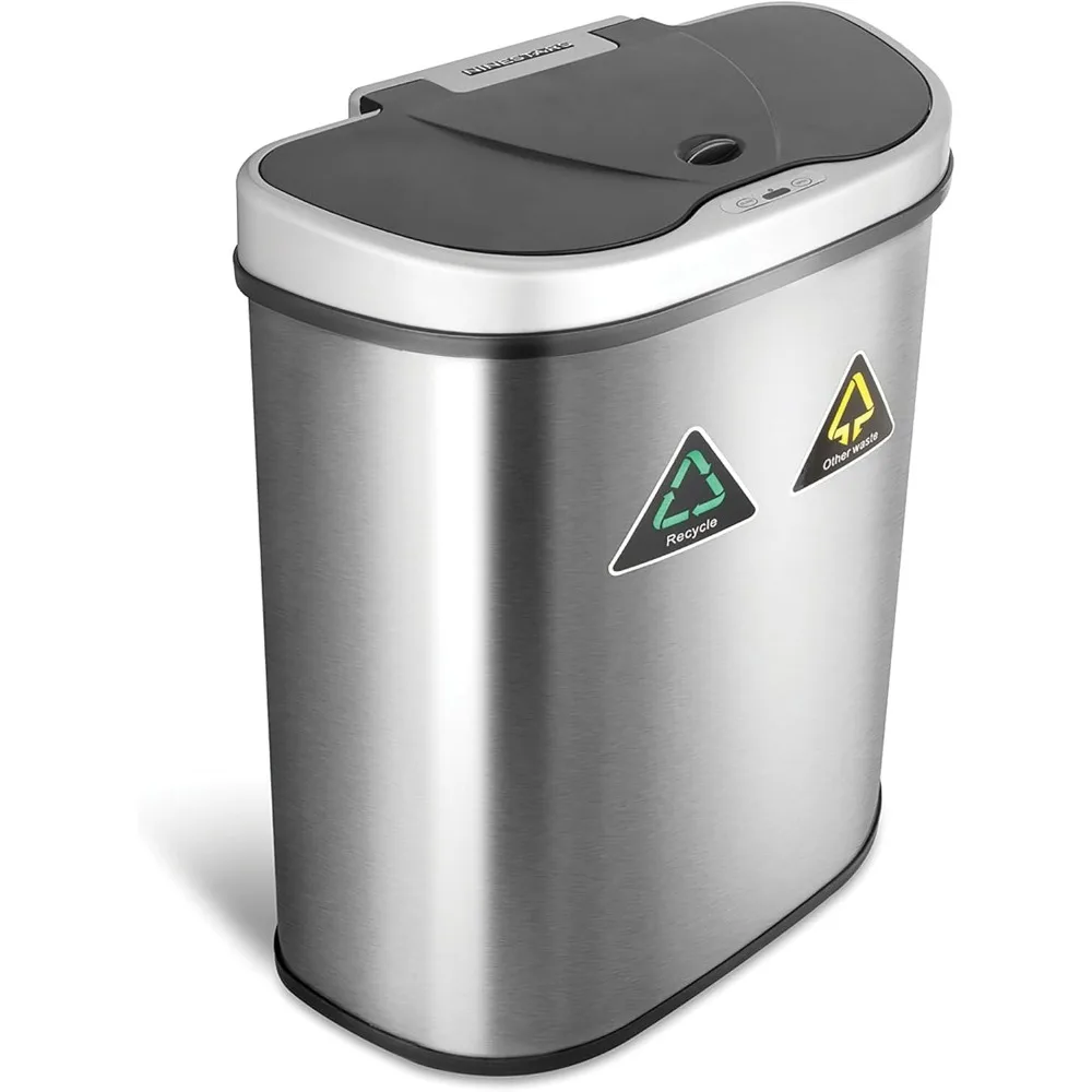 DZT-70-11R Automatic Touchless Motion Sensor Semi-Round Trash Can/Recycler, 18.5 Gal. 70 L., Stainless Steel
DZT-70-11R Automatic Touchless Motion Sensor Semi-Round Trash Can/Recycler, 18.5 Gal. 70 L., Stainless Steel