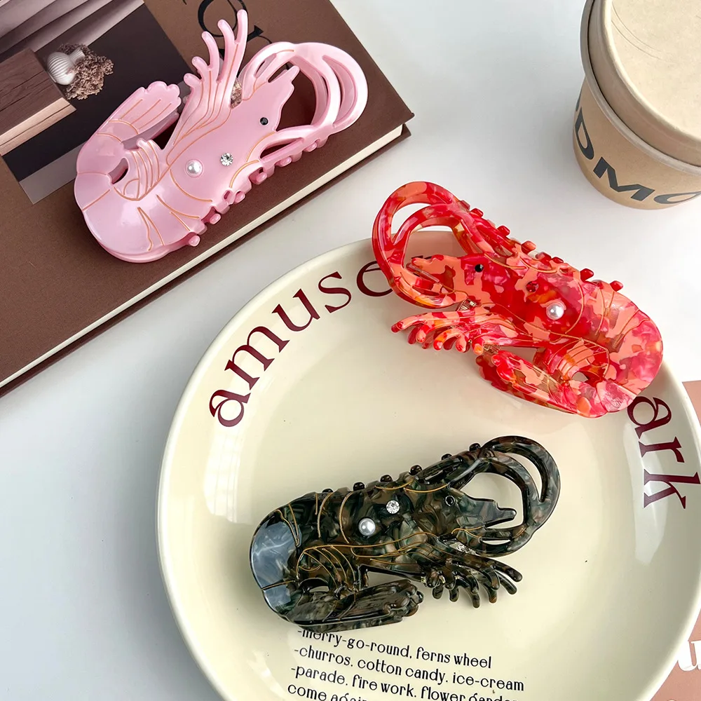 Creative Funny Acetate Red Lobster Shark Hairpin Oversize Marine Animal Barrettes Women Thick Hair Clip Claw Accessories
Creative Funny Acetate Red Lobster Shark Hairpin Oversize Marine Animal Barrettes Women Thick Hair Clip Claw Accessories