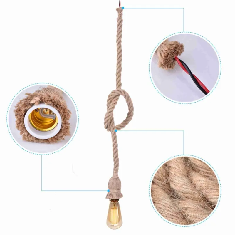 1Pc Hemp Rope Pendant Light Ceiling Lamp Loft Chandelier Industrial Home Decor Single Head
1Pc Hemp Rope Pendant Light Ceiling Lamp Loft Chandelier Industrial Home Decor Single Head