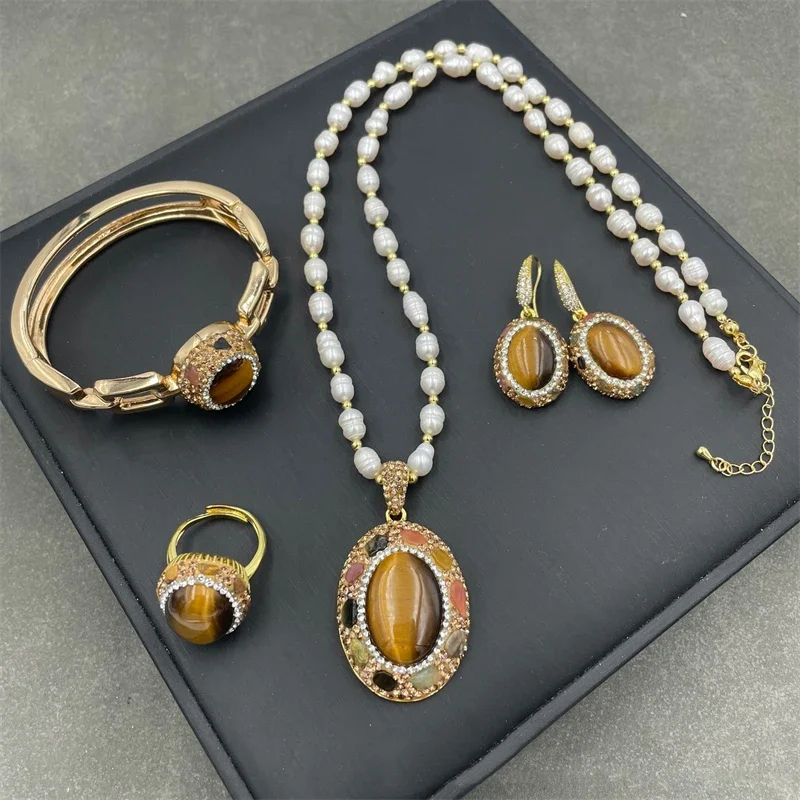 Natural Black Tiger Eyes Freshwater Pearl Jewelry Fire Agate Black Onyx for Women Quartz Strand Neckalce Earring Bracelet Dress
Natural Black Tiger Eyes Freshwater Pearl Jewelry Fire Agate Black Onyx for Women Quartz Strand Neckalce Earring Bracelet Dress