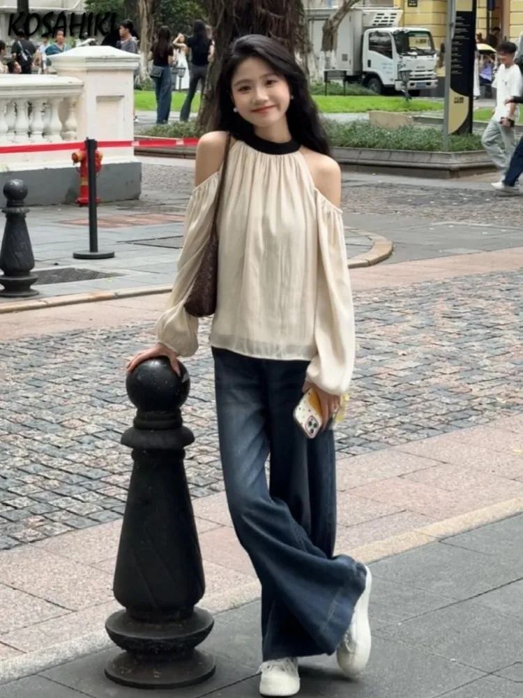 Y2k Aesthetic Off-the-shoulder Blouses Autumn Women Harajuku Patchwork Halter Grunge Shirts Fairy Pleated Vintage Tops Blusas
Y2k Aesthetic Off-the-shoulder Blouses Autumn Women Harajuku Patchwork Halter Grunge Shirts Fairy Pleated Vintage Tops Blusas
