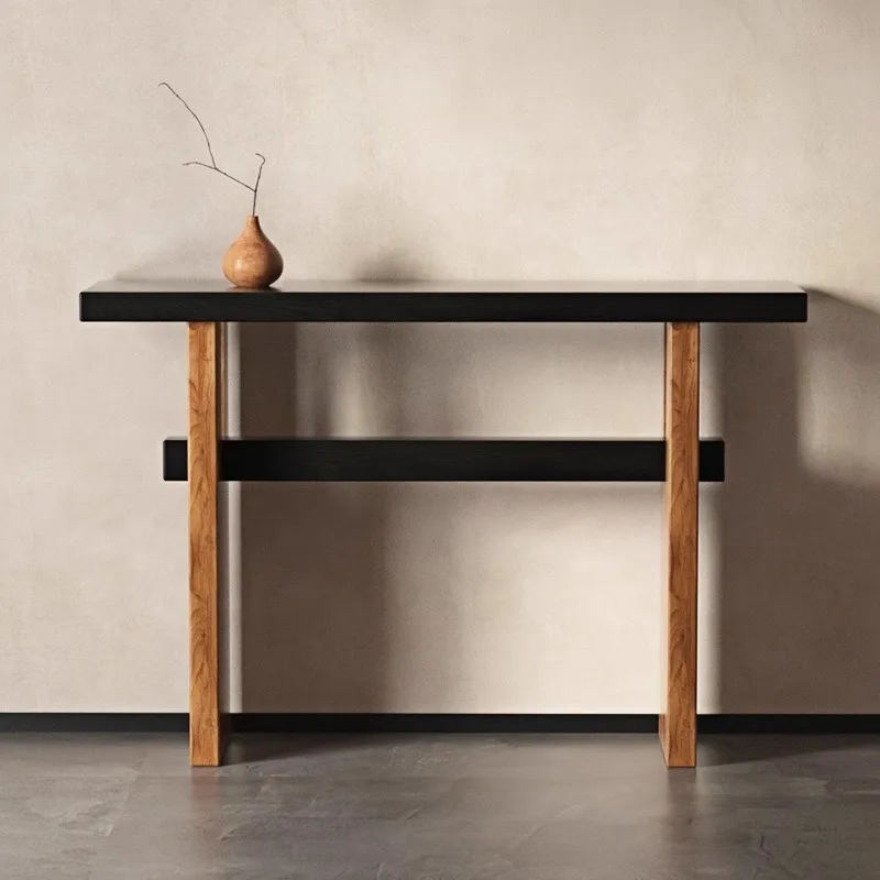 Medieval style solid wood entrance table, simple entry against the wall, side view table, wabi-sandy wind, living room
Medieval style solid wood entrance table, simple entry against the wall, side view table, wabi-sandy wind, living room