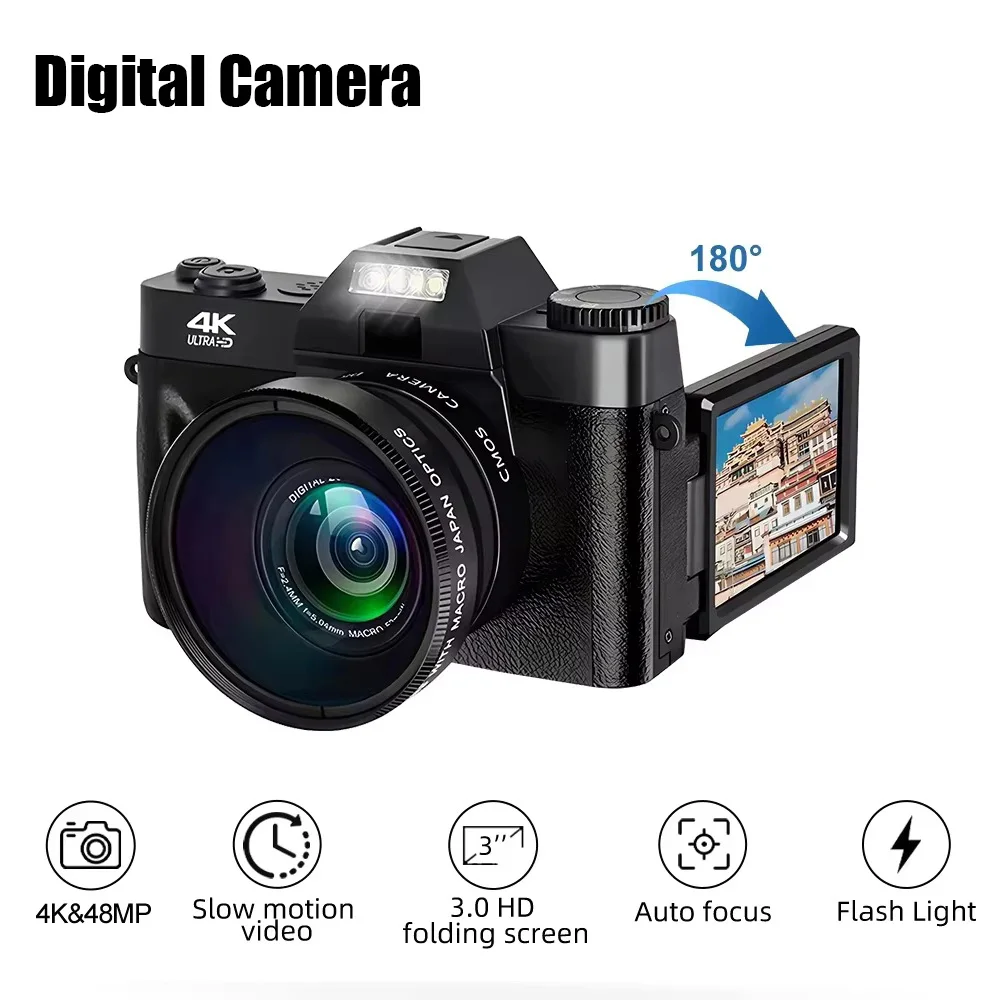 4K Vintage Digital Camera 16X Digital Zoom WIFI Retro Vlog Recorder YouTube 3.0 "Flip Screen Compact Digital Photography Camera
4K Vintage Digital Camera 16X Digital Zoom WIFI Retro Vlog Recorder YouTube 3.0 "Flip Screen Compact Digital Photography Camera