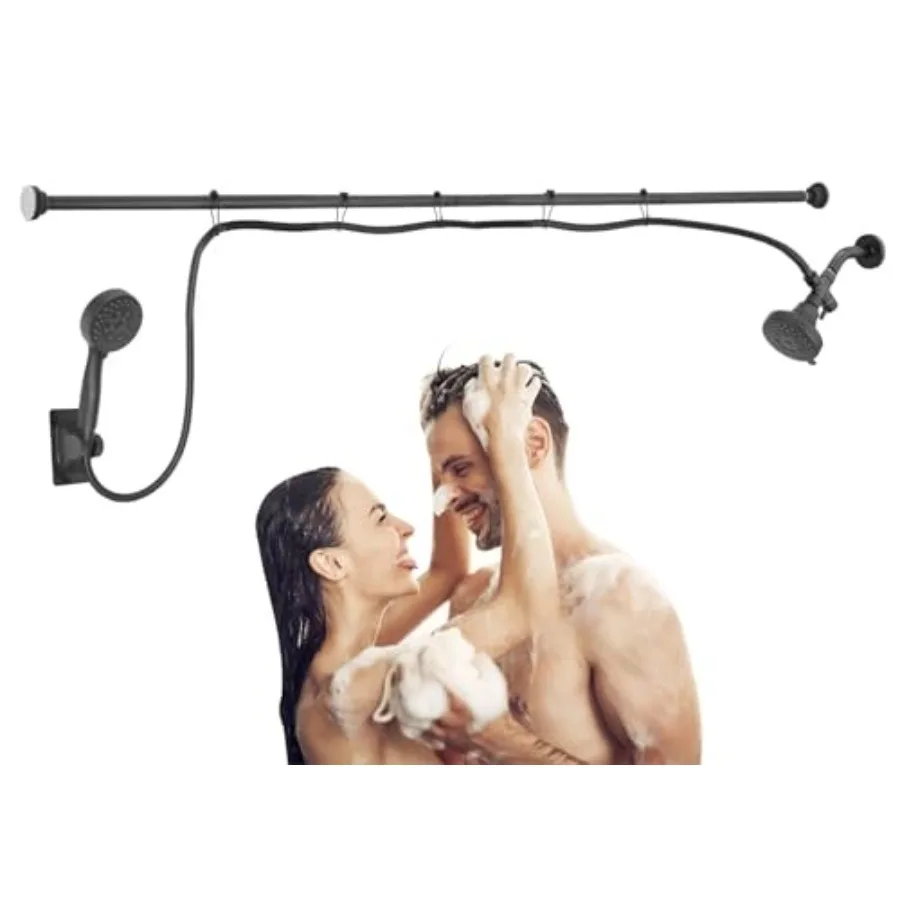 Double Shower Head for Couple, High Pressure Dual Showerhead, Adjustable Height Shower Rod, 5-Setting Handheld Shower Head, 5-S
Double Shower Head for Couple, High Pressure Dual Showerhead, Adjustable Height Shower Rod, 5-Setting Handheld Shower Head, 5-S