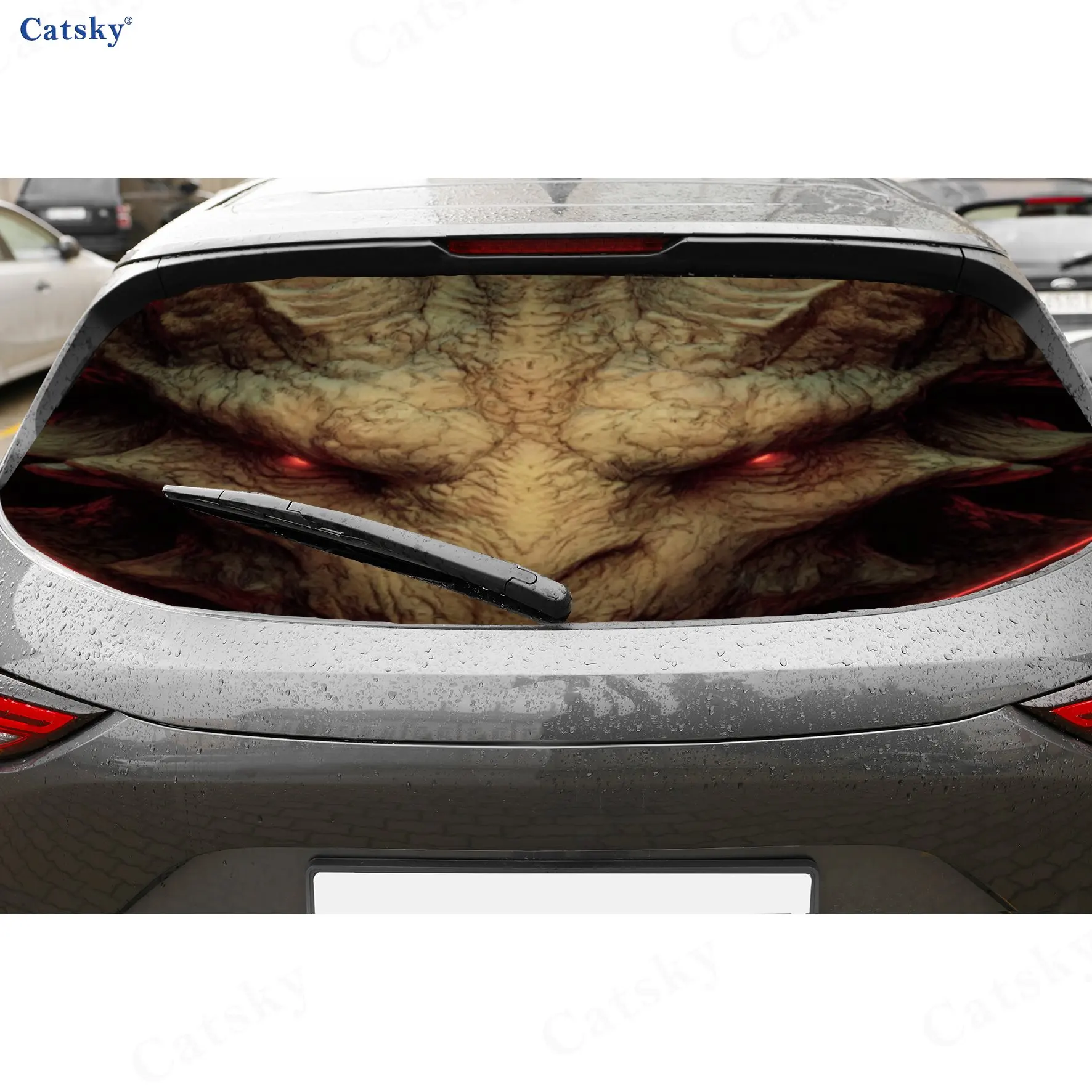 Red-Eyed Demon Lord PVC material self-adhesive waterproof car rear window sticker, easy to paste without falling off, waterproof
Red-Eyed Demon Lord PVC material self-adhesive waterproof car rear window sticker, easy to paste without falling off, waterproof