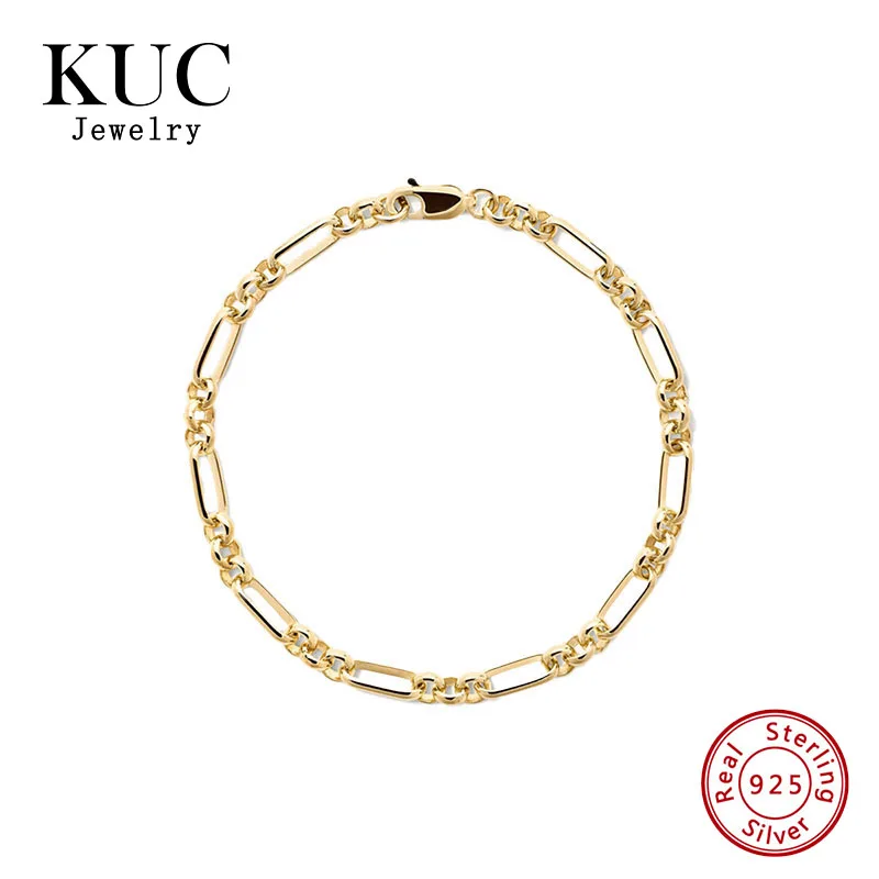 Light Luxury Minimalist 925 Sterling Silver Trendy KUC Fine Jewelry Chains Design Bracelet for Girls Women
Light Luxury Minimalist 925 Sterling Silver Trendy KUC Fine Jewelry Chains Design Bracelet for Girls Women