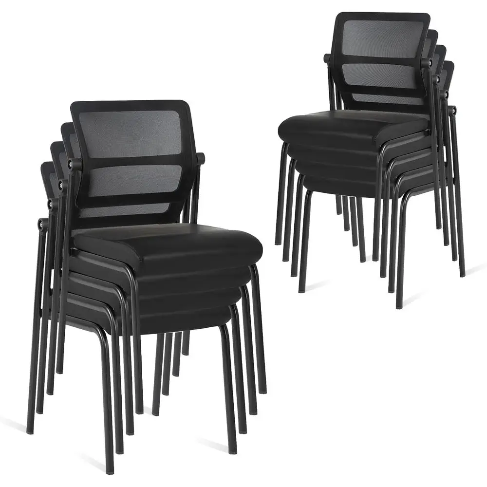 Adjustable Mesh Backrest Waiting Room Chairs with Leather Cushion, Ergonomic Support, 8-Pack, Black
Adjustable Mesh Backrest Waiting Room Chairs with Leather Cushion, Ergonomic Support, 8-Pack, Black
