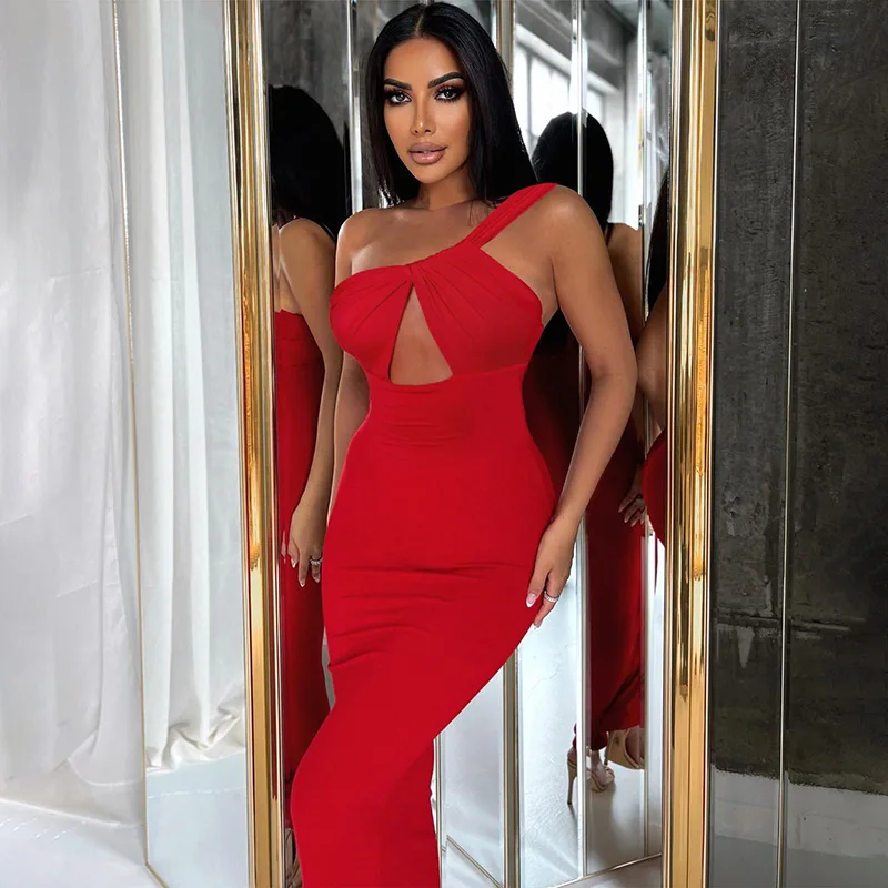 2026 Spring Women's Single Shoulder Suspender Hollow Slim Backless Sexy long Dresses Mujer Vestido Plus Size 9XL 8XL 7XL 6XL
2026 Spring Women's Single Shoulder Suspender Hollow Slim Backless Sexy long Dresses Mujer Vestido Plus Size 9XL 8XL 7XL 6XL