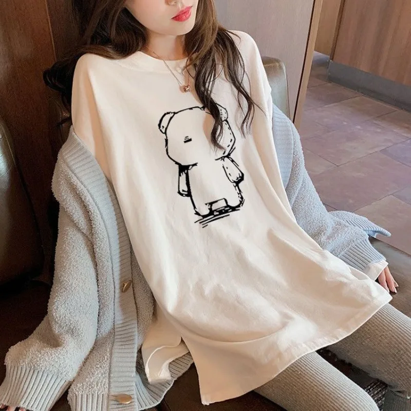 Autumn and Winter Mid-length Loose Slit Versatile Long-sleeved T-shirt for Women with Fat Mm Plus Size Fashionable Velvet Top
Autumn and Winter Mid-length Loose Slit Versatile Long-sleeved T-shirt for Women with Fat Mm Plus Size Fashionable Velvet Top