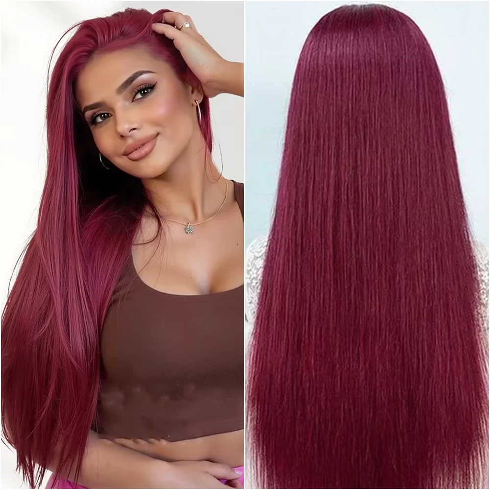 Classic 99J Colored Bone Straight Wig 13x6 HD Lace 13x4 Optional Lace Thick Density Brazilian Hair Elegant Long Hairstyle 18-46 Inch
Classic 99J Colored Bone Straight Wig 13x6 HD Lace 13x4 Optional Lace Thick Density Brazilian Hair Elegant Long Hairstyle 18-46 Inch