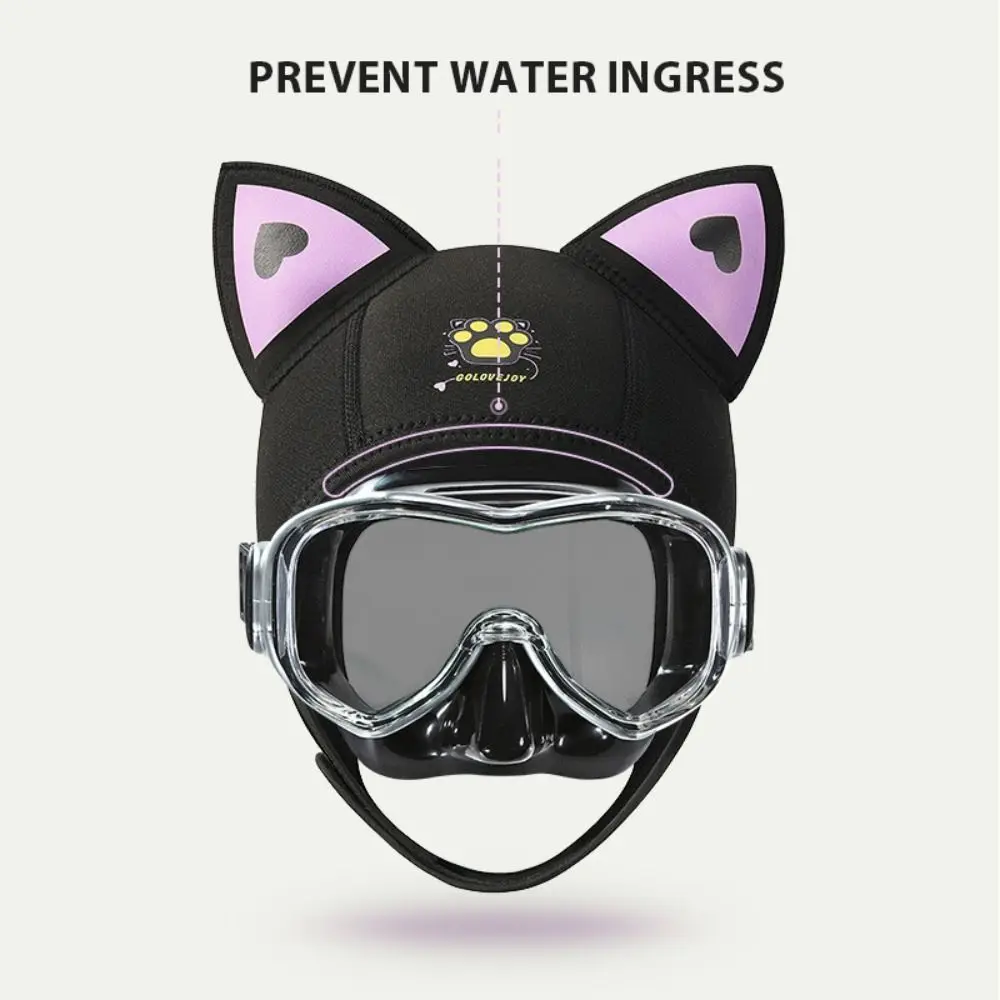 New 3MM Cat Ears Diving Hood Waterproof With Chin Straps Wetsuit Hood Cap Sunscreen Cartoon Swimming Snorkeling Caps
New 3MM Cat Ears Diving Hood Waterproof With Chin Straps Wetsuit Hood Cap Sunscreen Cartoon Swimming Snorkeling Caps