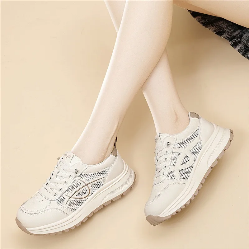 Women's Casual Chunky Platform Dad Sneakers Microfiber Mesh Lace-Up Height Increasing 4cm Non-Slip Lightweight Sports Shoes
Women's Casual Chunky Platform Dad Sneakers Microfiber Mesh Lace-Up Height Increasing 4cm Non-Slip Lightweight Sports Shoes