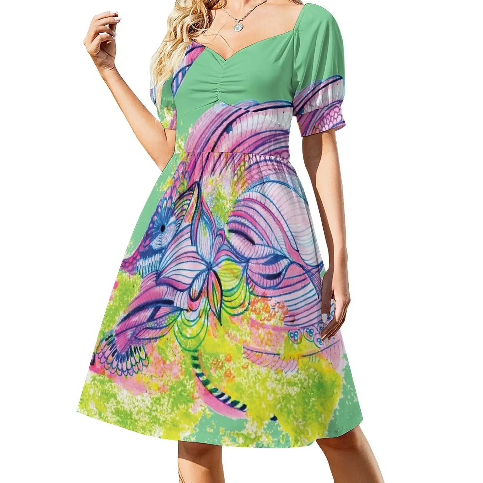 Flamingo, bird kids room, art Short-Sleeved Dress Summer women's clothing Casual dresses
Flamingo, bird kids room, art Short-Sleeved Dress Summer women's clothing Casual dresses