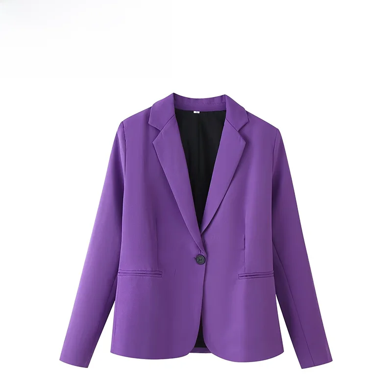 Fashionable Purple Long Sleeve One Button Suit Jacket Women's Stylish Versatile Single Button Coat ZR Summer New Arrival
Fashionable Purple Long Sleeve One Button Suit Jacket Women's Stylish Versatile Single Button Coat ZR Summer New Arrival