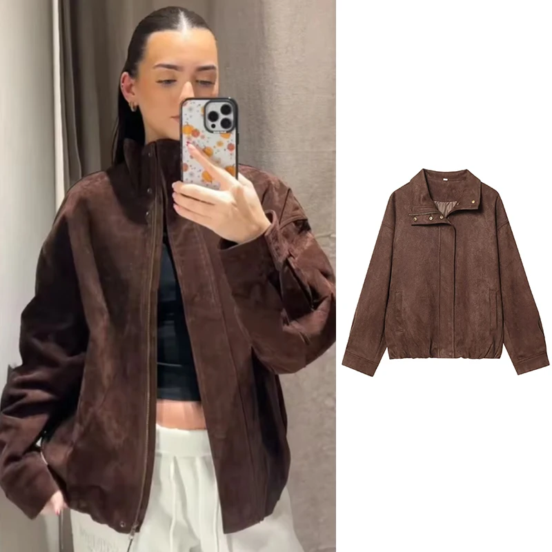 Новые женские осенние куртки Шикарные молодые элегантные женские свободные куртки Уличная мода Джокер Осенние дорожные праздничные пальто 
Новые женские осенние куртки Шикарные молодые элегантные женские свободные куртки Уличная мода Джокер Осенние дорожные праздничные пальто