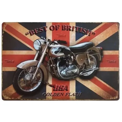 Golden Flash Metal Tin Sign Classic Motorcycle Union Jack Decor Man Cave Art
Golden Flash Metal Tin Sign Classic Motorcycle Union Jack Decor Man Cave Art