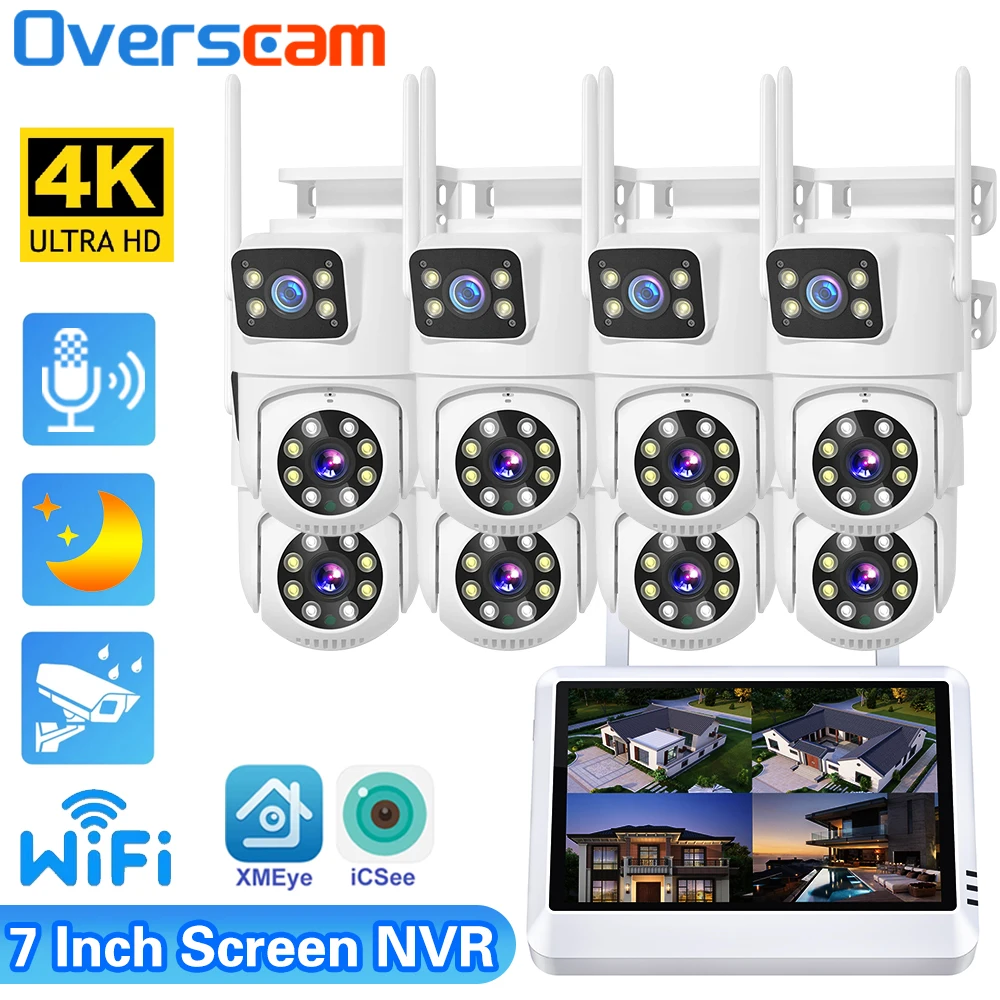 8-канальный NVR, беспроводной 8-мегапиксельный Wi-Fi, IP-камера с двумя объективами, комплект домашней системы безопасности, видеорегистратор, 7-дюймовый ЖК-монитор, приложение ICsee
8-канальный NVR, беспроводной 8-мегапиксельный Wi-Fi, IP-камера с двумя объективами, комплект домашней системы безопасности, видеорегистратор, 7-дюймовый ЖК-монитор, приложение ICsee