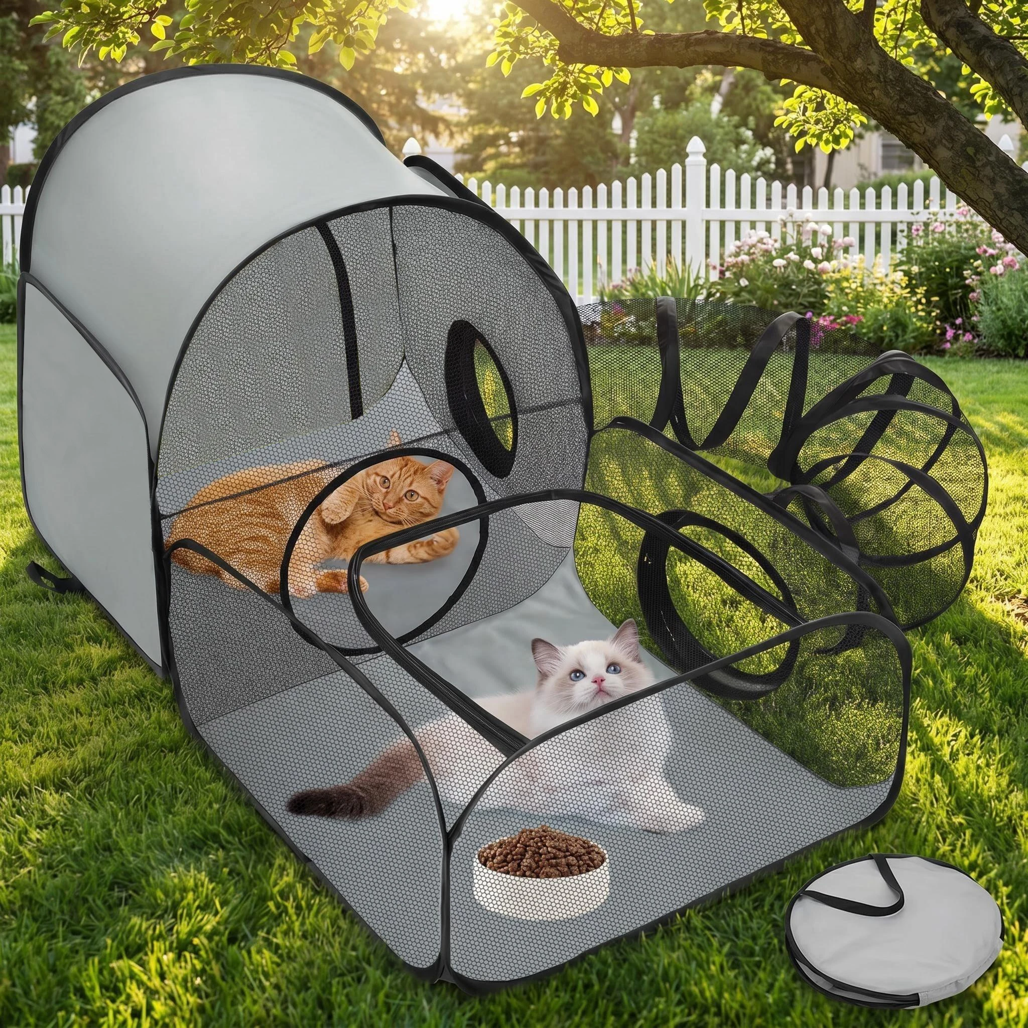 Foldable Portable Cat Playpen Tent Sturdy Pet Enclosure Tunnel Interactive Toy Indoor Outdoor for Kitten Puppy Small Animals
Foldable Portable Cat Playpen Tent Sturdy Pet Enclosure Tunnel Interactive Toy Indoor Outdoor for Kitten Puppy Small Animals