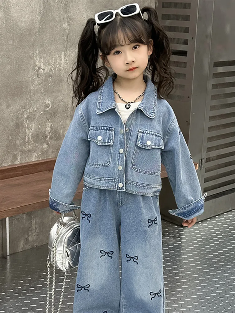 Girls Denim Clothing Sets Children Dresses For Spring Autumn 2025 New Fashion Streetwear 2 Pieces Outsuits Costume For Girls
Girls Denim Clothing Sets Children Dresses For Spring Autumn 2025 New Fashion Streetwear 2 Pieces Outsuits Costume For Girls