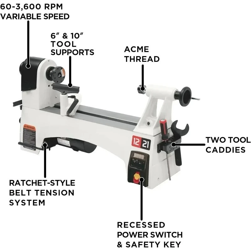 Excellent Best Seller First Variable Speed Woodworking Lathe Acme Thread In Tailstock 24 Integrated Indexing Positions Integrate
Excellent Best Seller First Variable Speed Woodworking Lathe Acme Thread In Tailstock 24 Integrated Indexing Positions Integrate