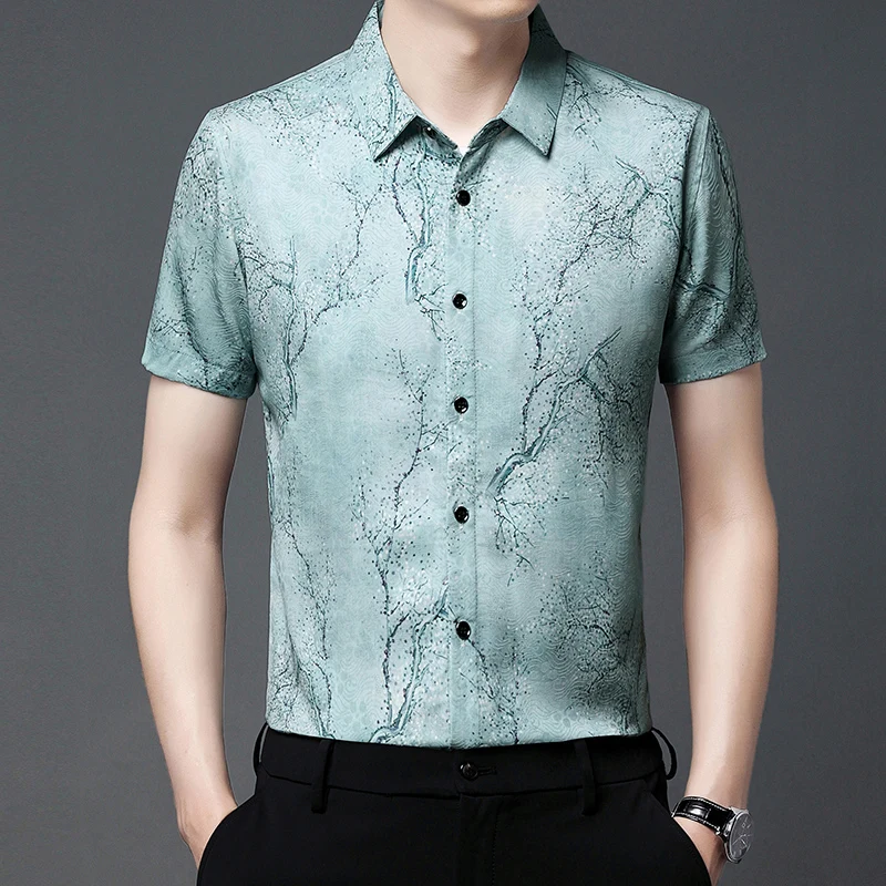 Silky Cool Feeling Shirts For Men Short Sleeve 3D Print Gentleman Summer Quality Icy Soft Fashion Casual Camisas De Hombre S-3XL
Silky Cool Feeling Shirts For Men Short Sleeve 3D Print Gentleman Summer Quality Icy Soft Fashion Casual Camisas De Hombre S-3XL